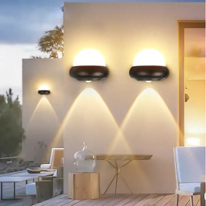 Black Dome LED Wall Light