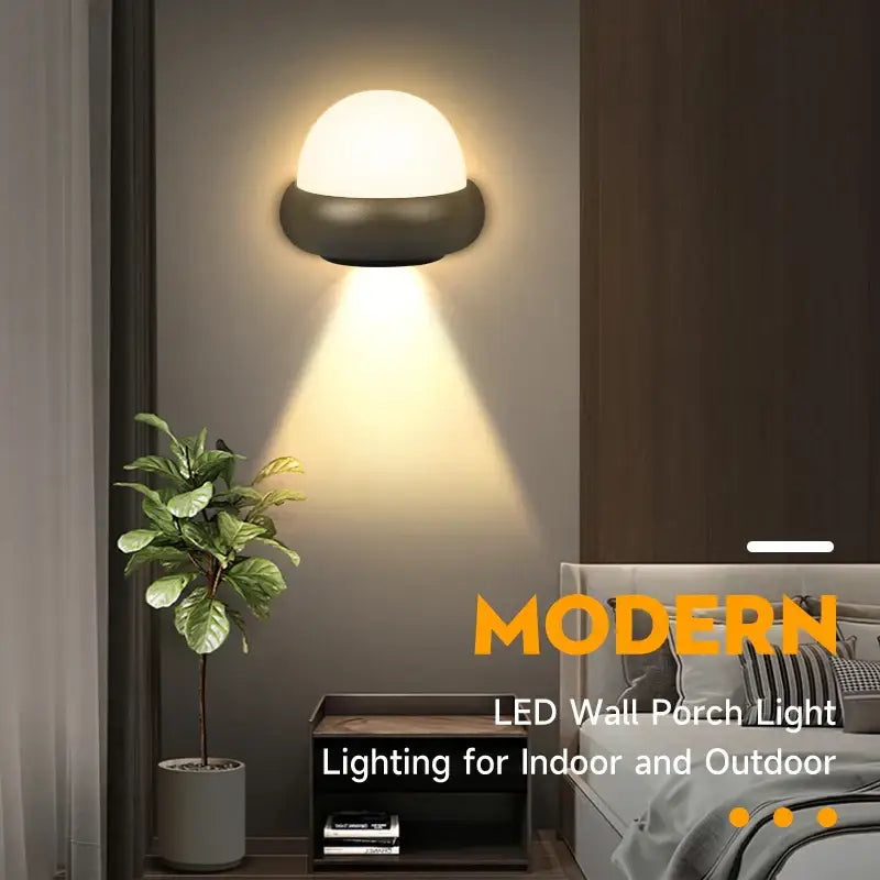 Black Dome LED Wall Light