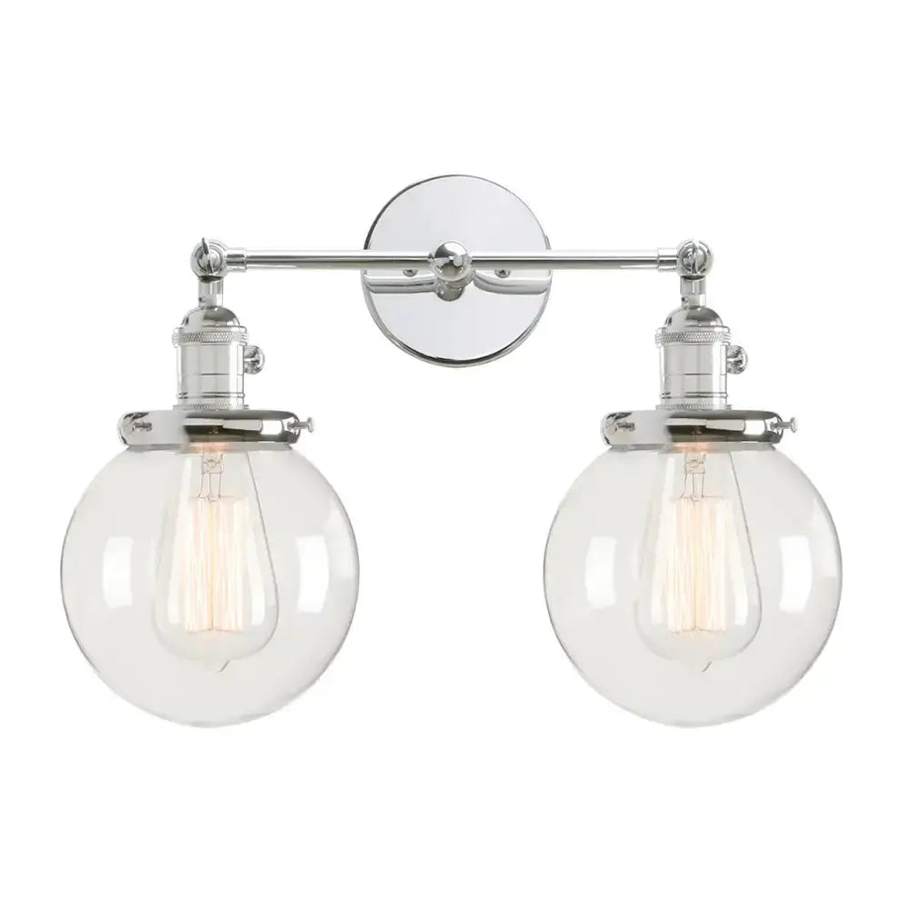 Black Globe Wall Sconce With Antique Finish
