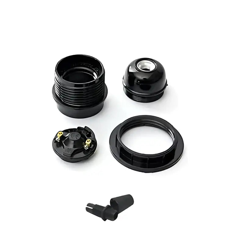 Black E27 Threaded Lamp Base