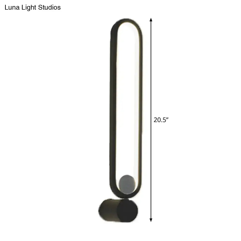 Black Elliptical LED Sconce