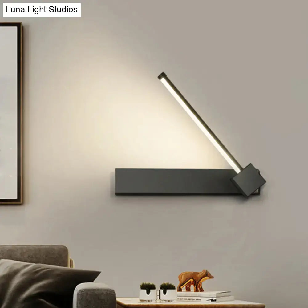 Black Rotatable LED Sconce