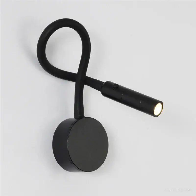 Black Gooseneck Wall Sconce for Reading Nook