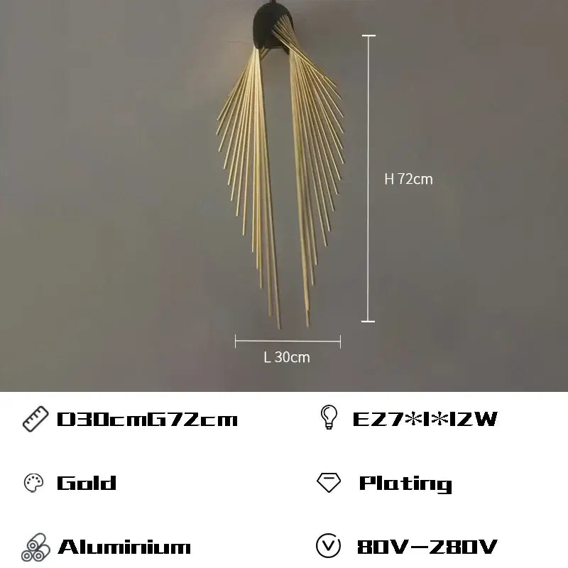 Black Wing Pendant Light