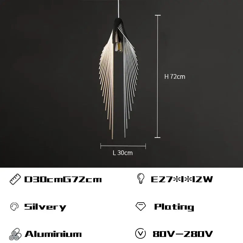 Black Wing Pendant Light