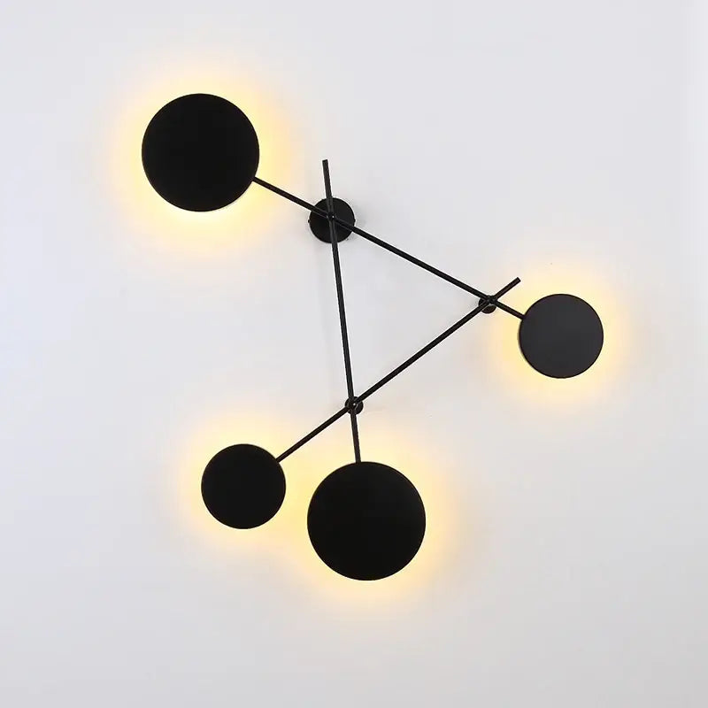 Black Iron Nordic Living Room Wall Sconce