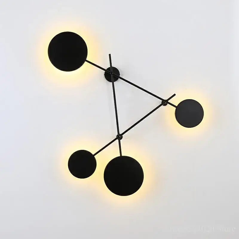 Black Iron Nordic Living Room Wall Sconce