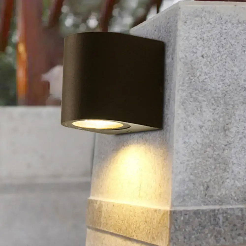 Black Outdoor Patio Two-Light Wall Sconce