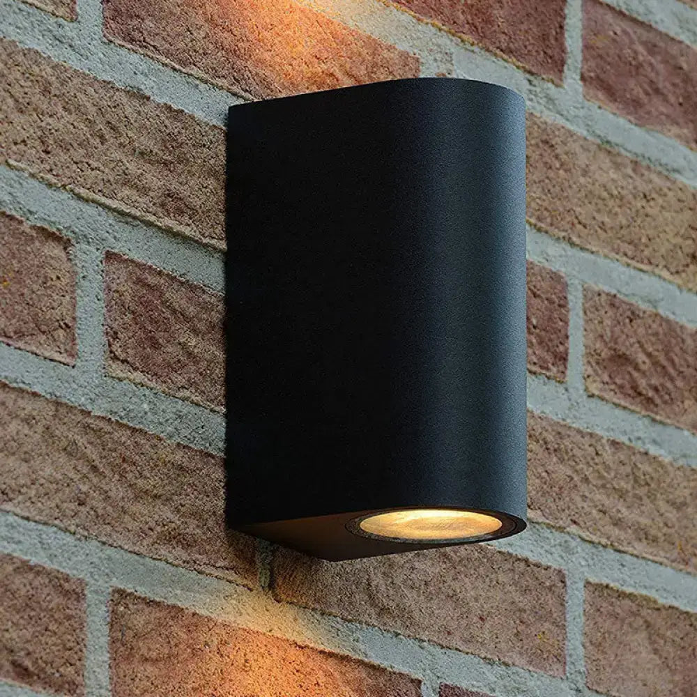 Black Outdoor Patio Two-Light Wall Sconce