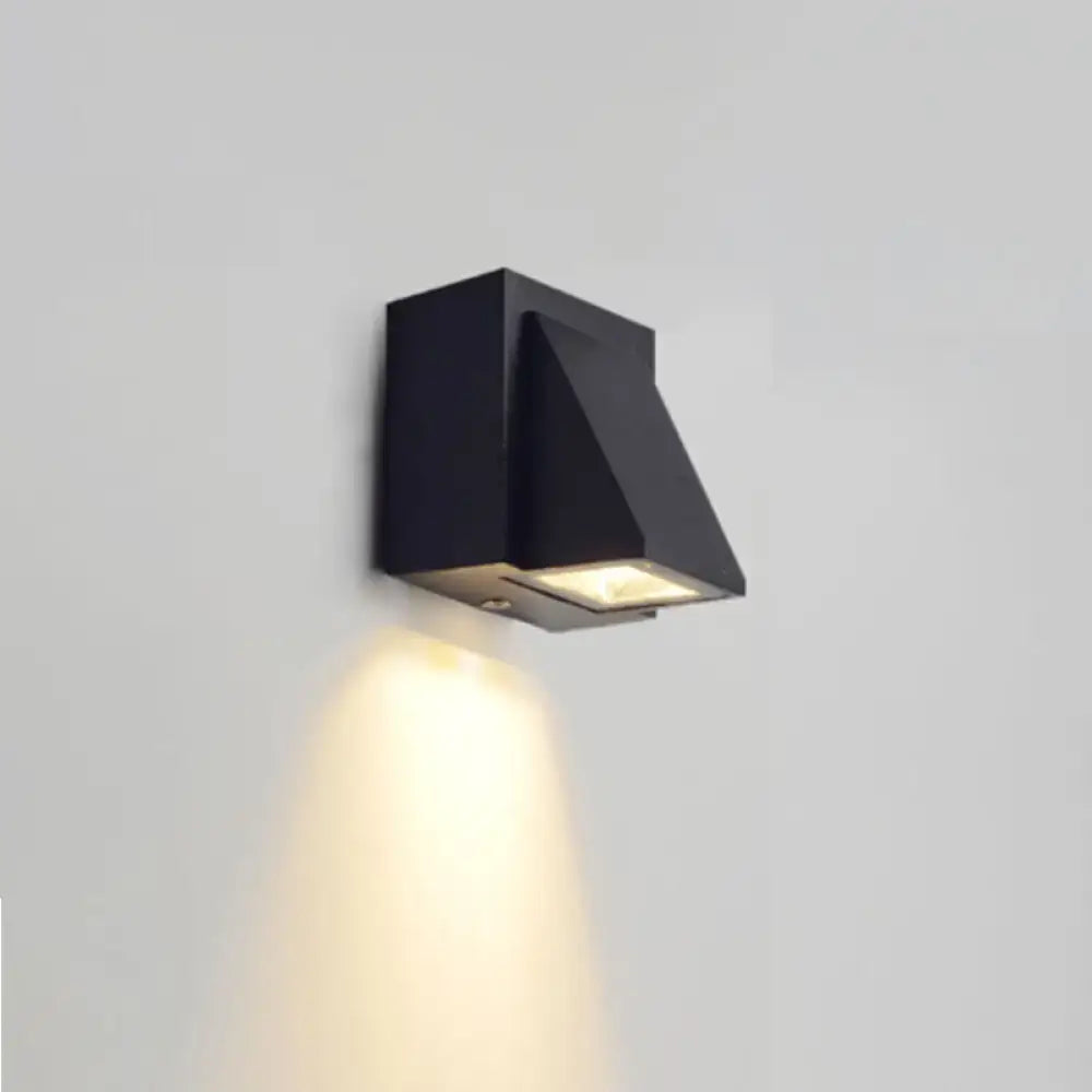 Black Outdoor Patio Two-Light Wall Sconce