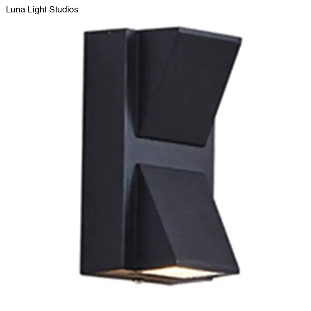 Black Outdoor Patio Two-Light Wall Sconce