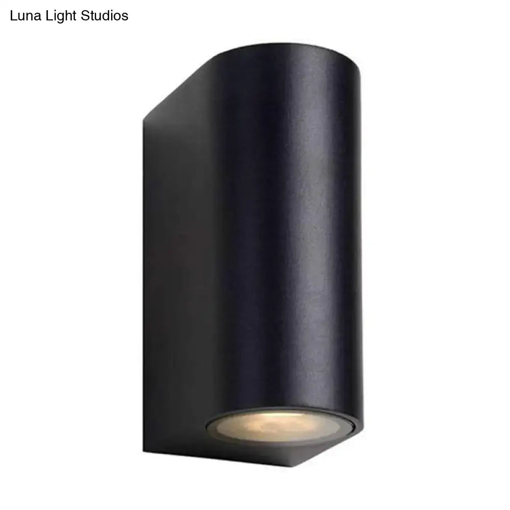 Black Outdoor Patio Two-Light Wall Sconce
