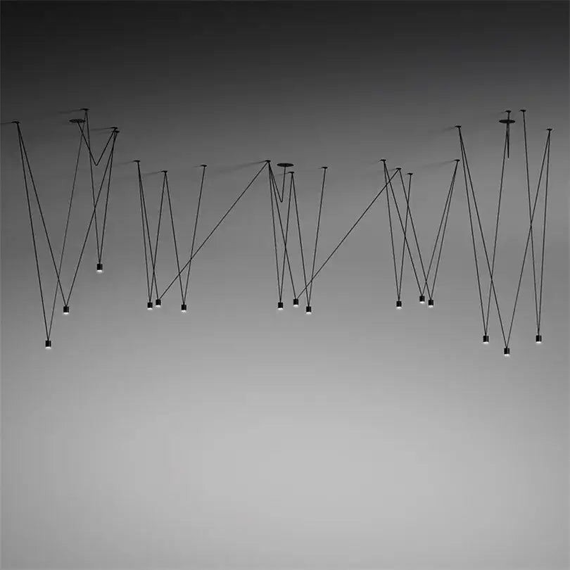 Black Wire Pendant Chandelier