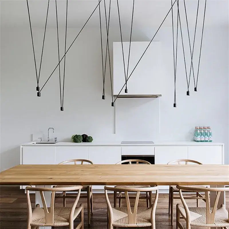 Black Wire Pendant Chandelier
