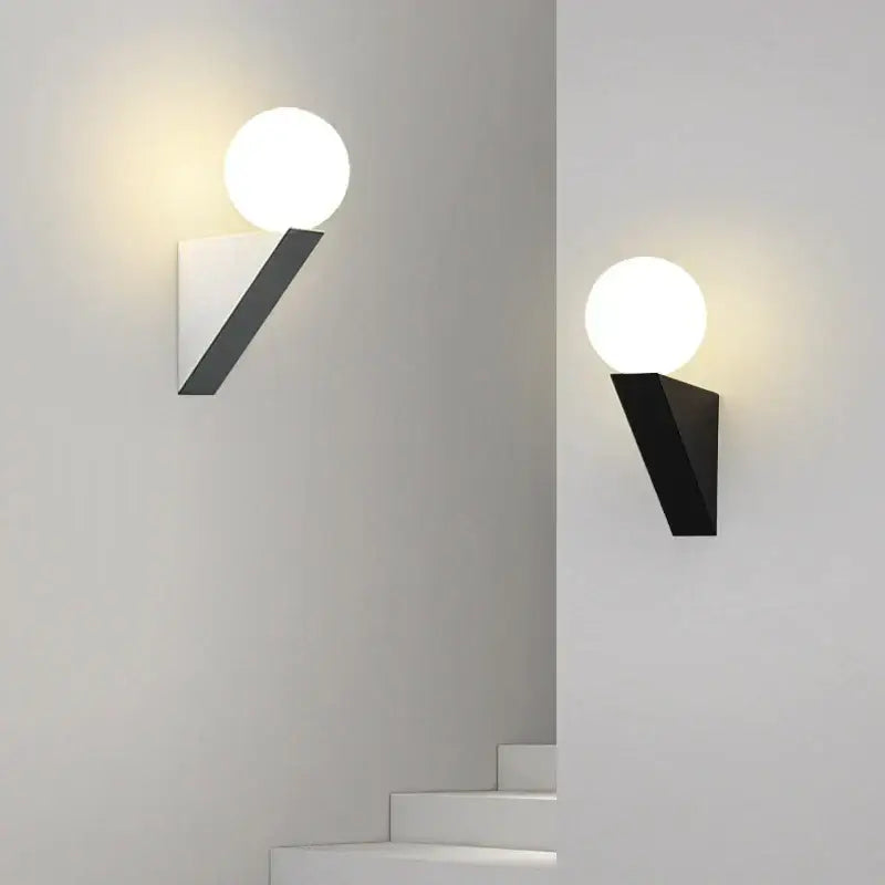 Black Glass Bedroom Wall Sconce