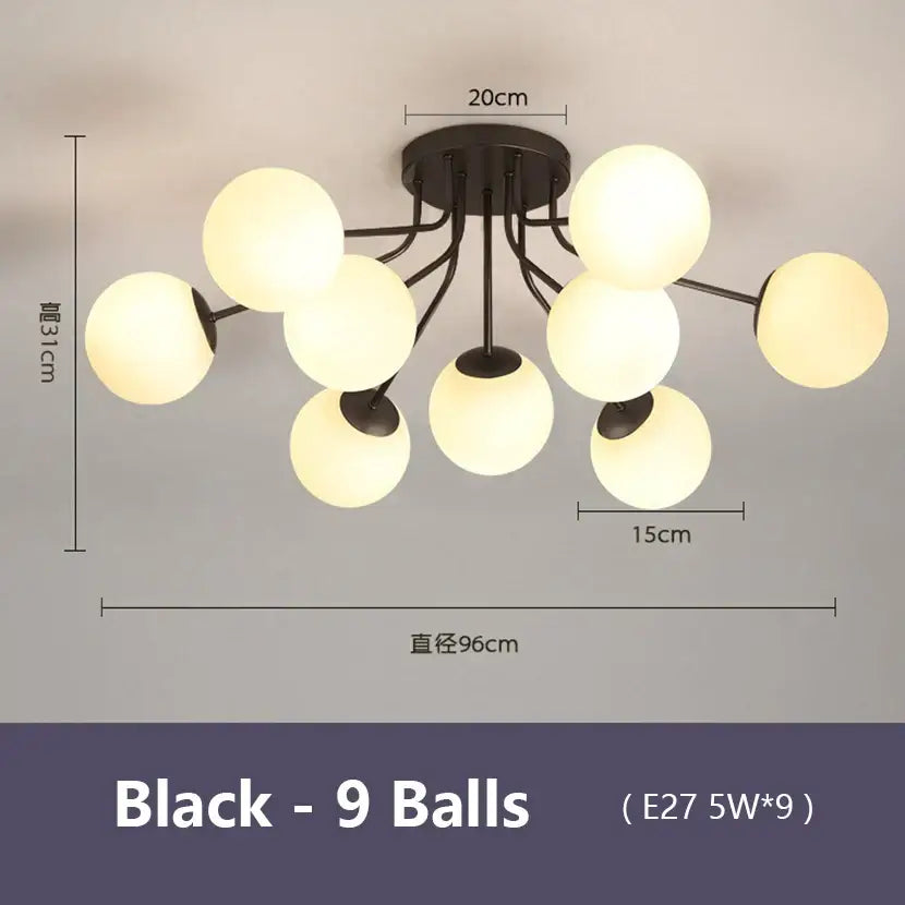 Gold Glass Bubble Ceiling Light