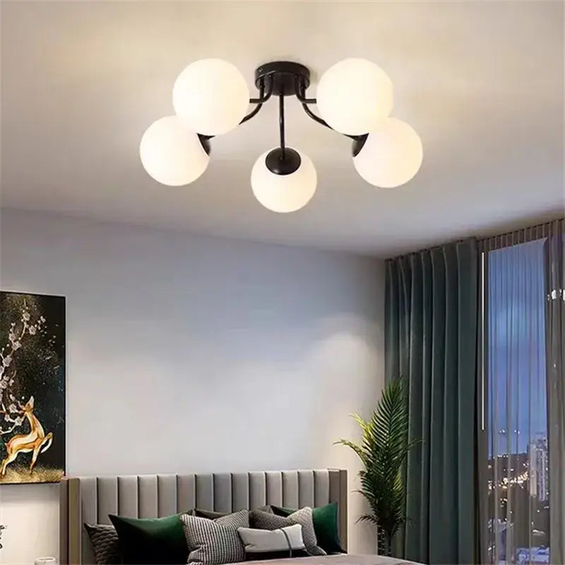 Gold Glass Bubble Ceiling Light