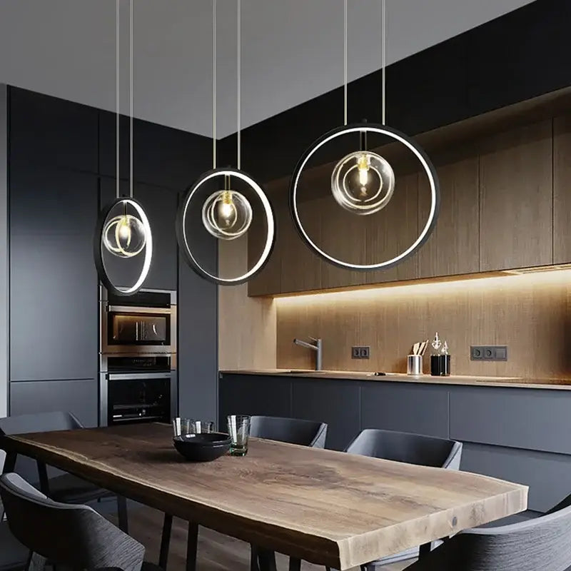 Warm White Glass Chandelier