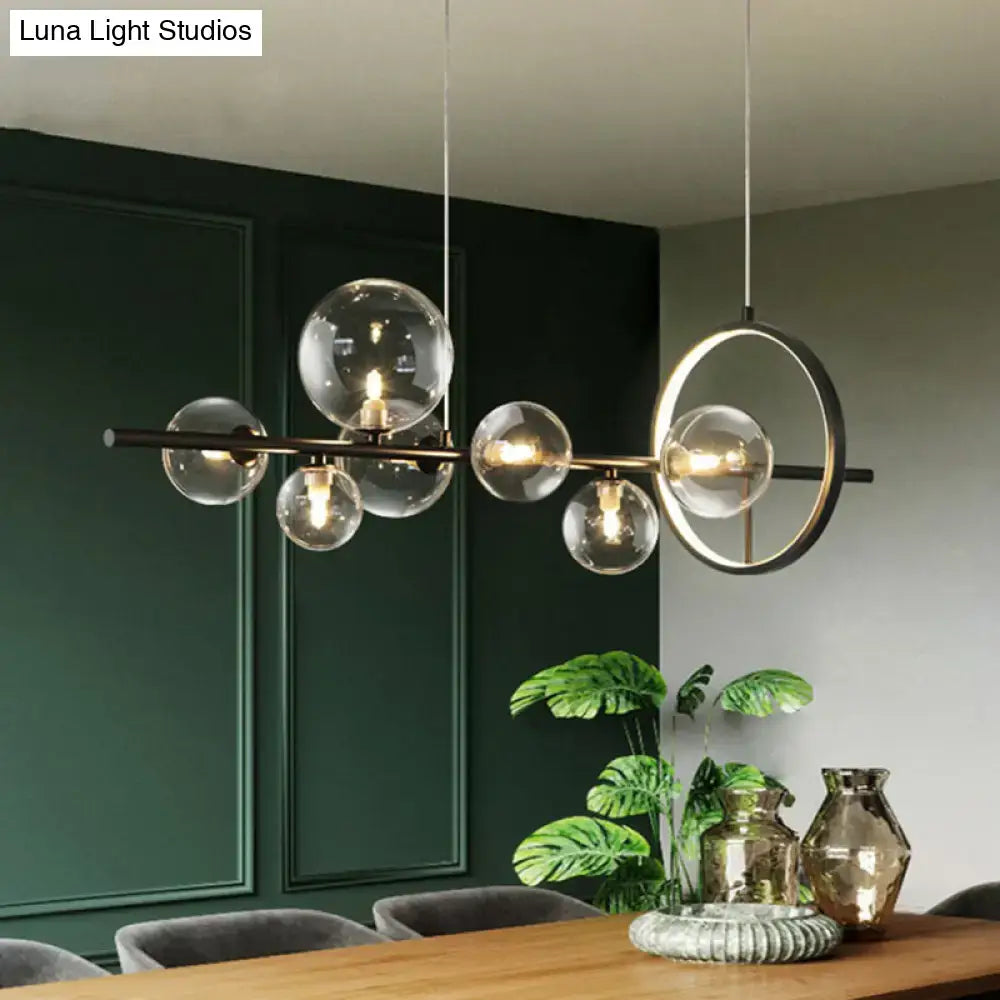 Black Glass Globe Pendant
