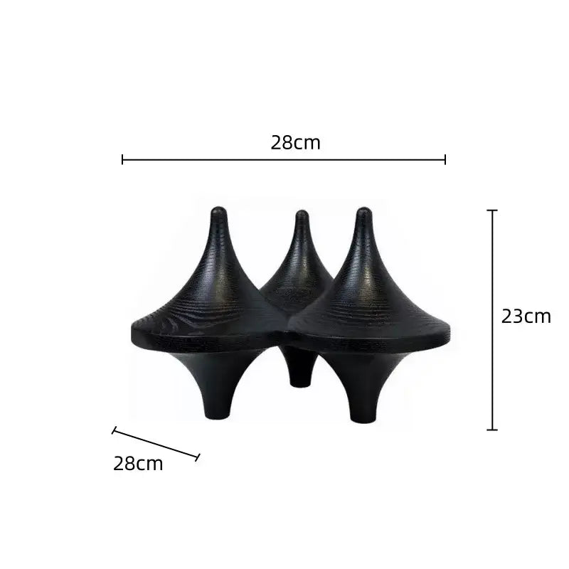 Black Glossy Geometric Gyroscope