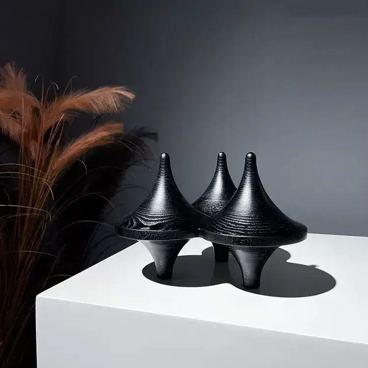 Black Glossy Geometric Gyroscope