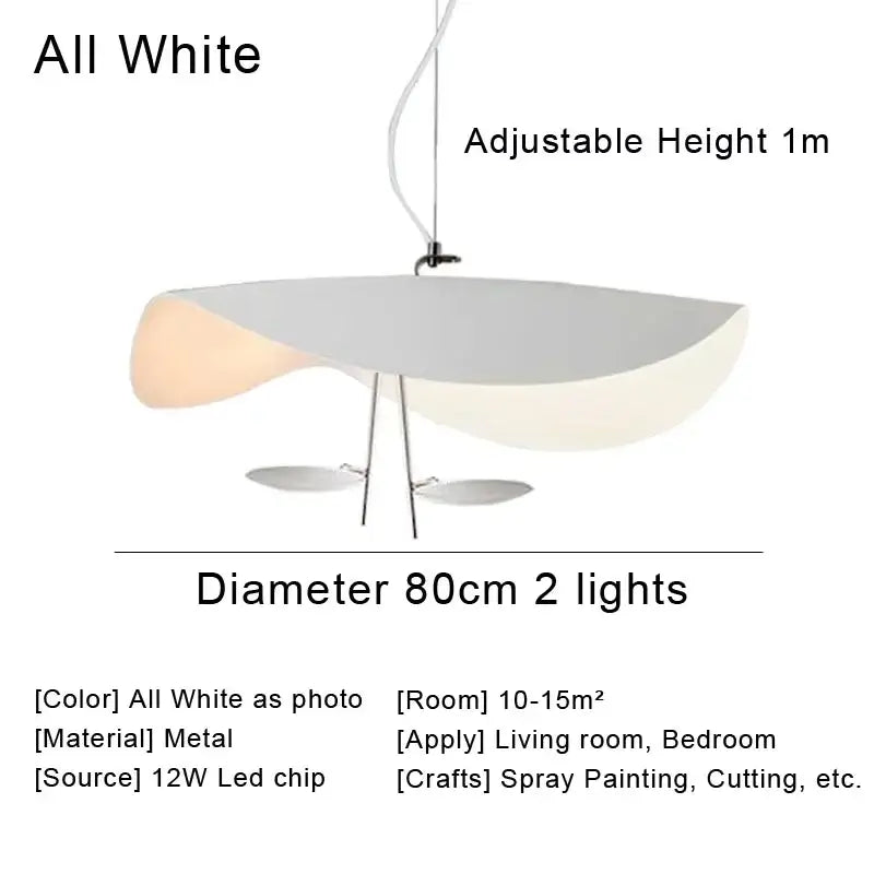 White Black Pendant Light