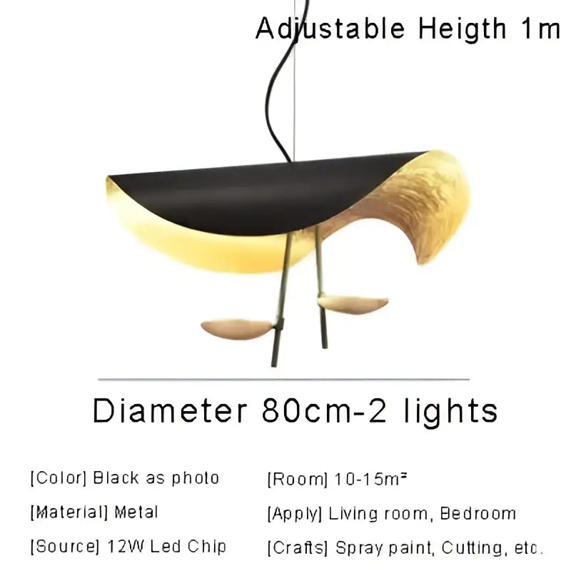 White Black Pendant Light