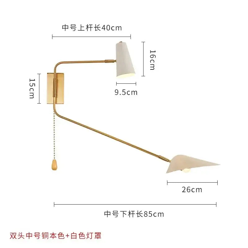 Black Gold Double Wall Sconce