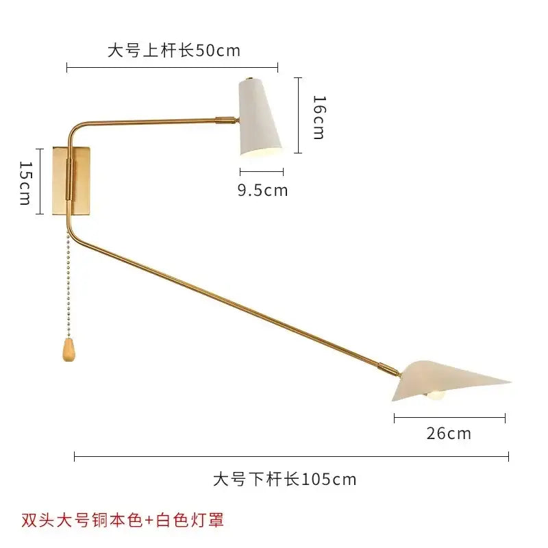 Black Gold Double Wall Sconce