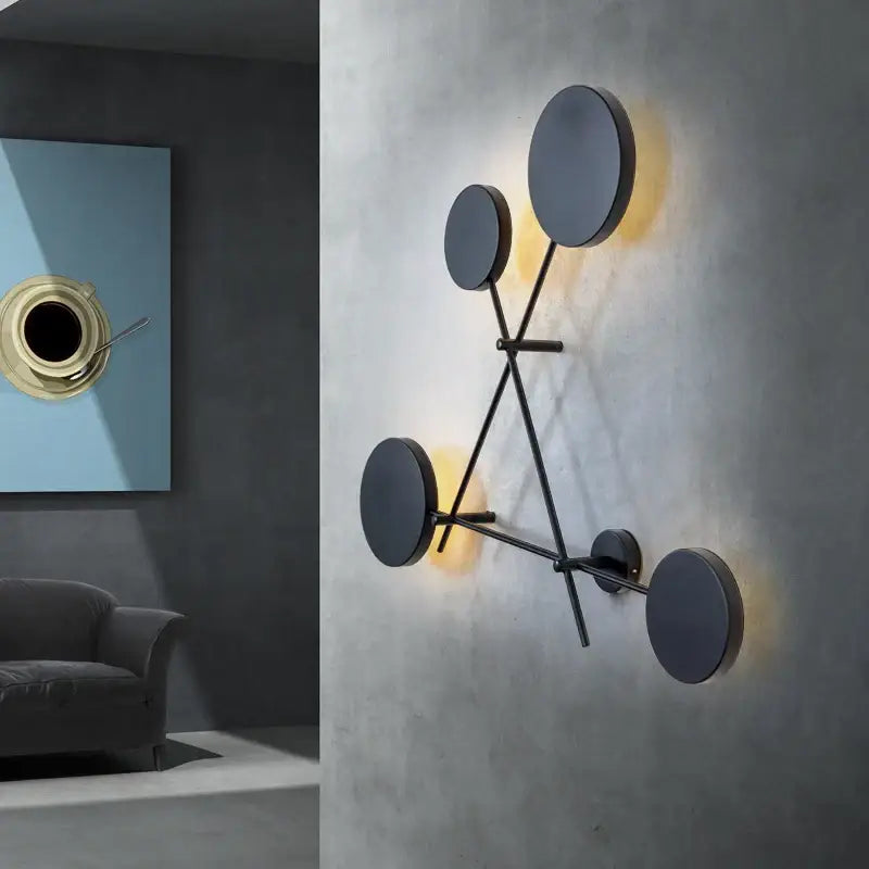 Black Gold Rotating Sconce