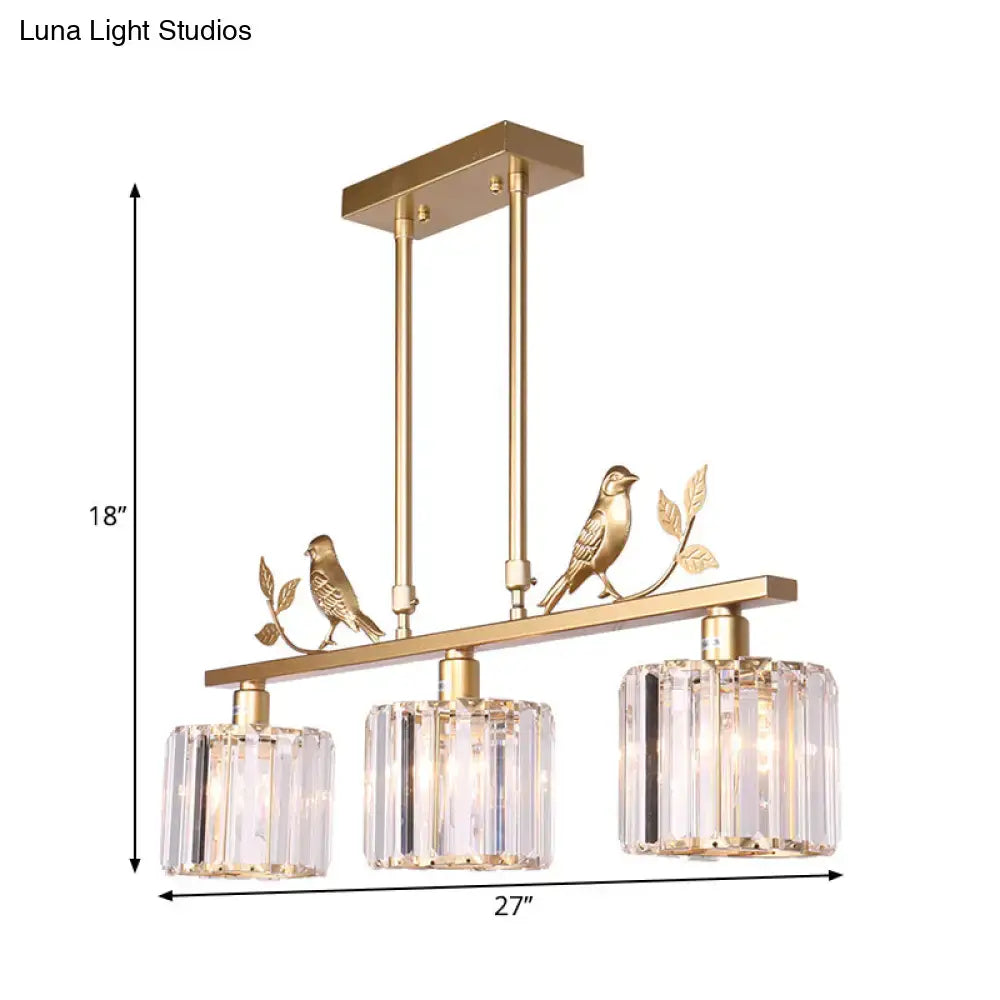 Crystal Drum Pendant Light