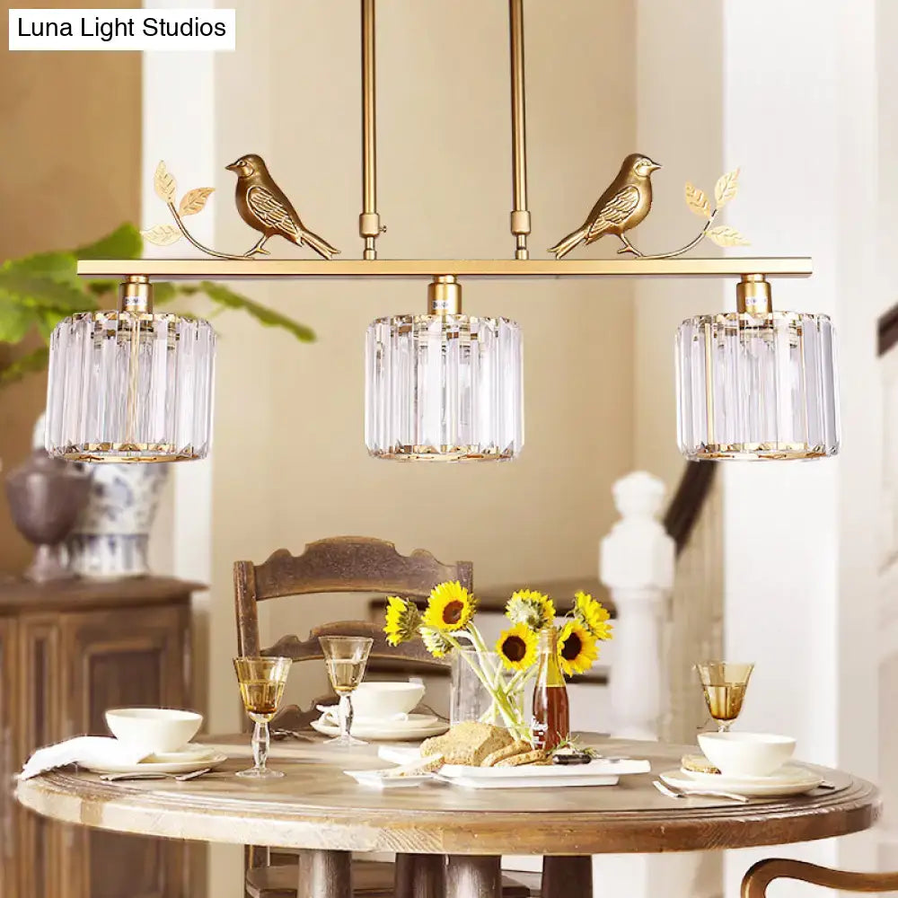 Crystal Drum Pendant Light