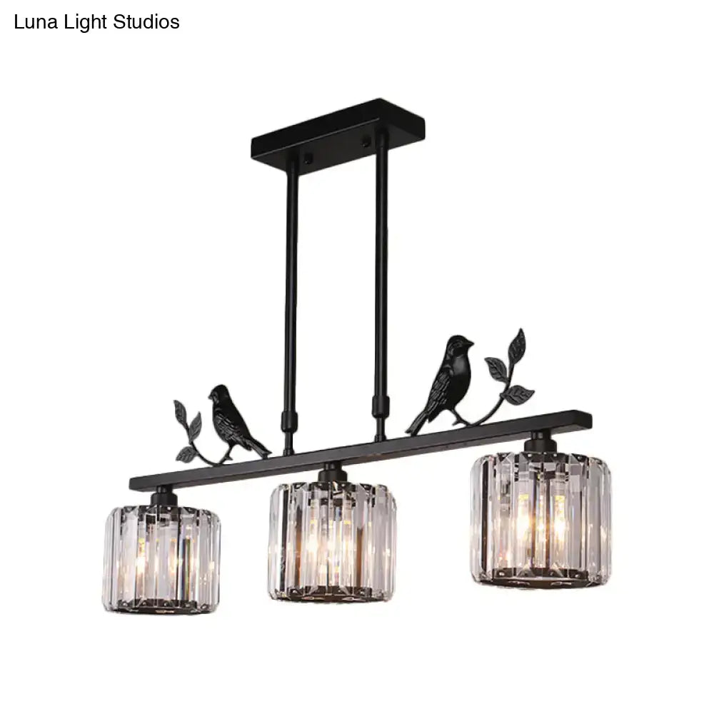 Crystal Drum Pendant Light