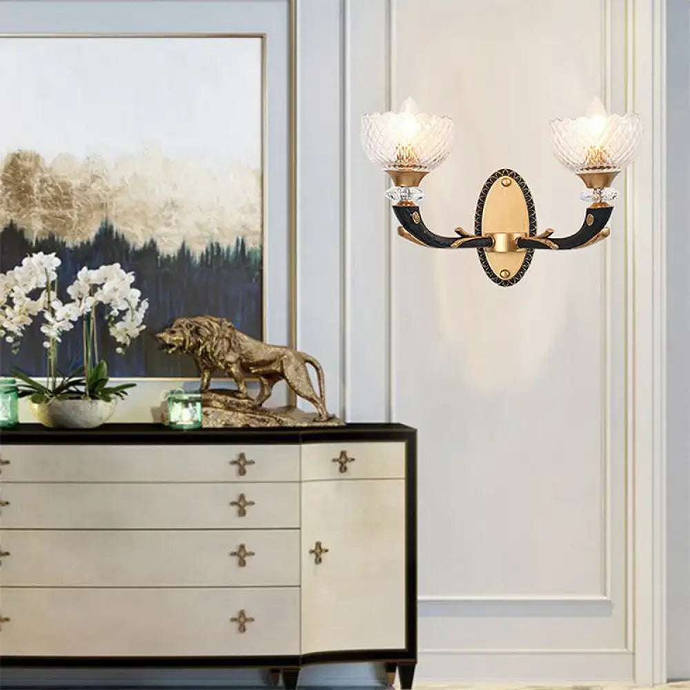 Black Gold Branch Sconce