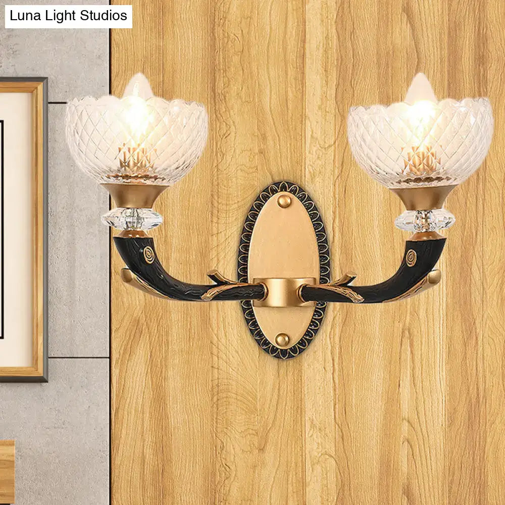 Black Gold Branch Sconce