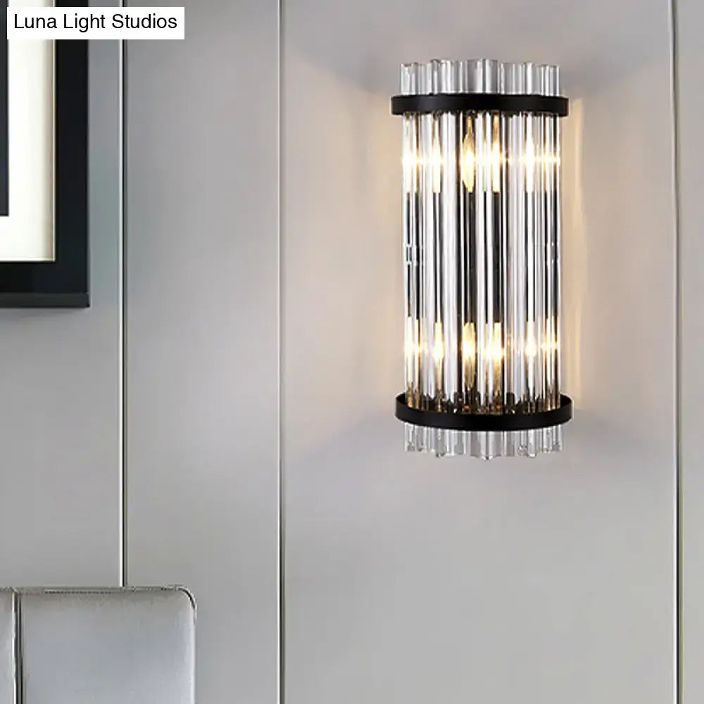 Black Gold Rod Wall Sconce