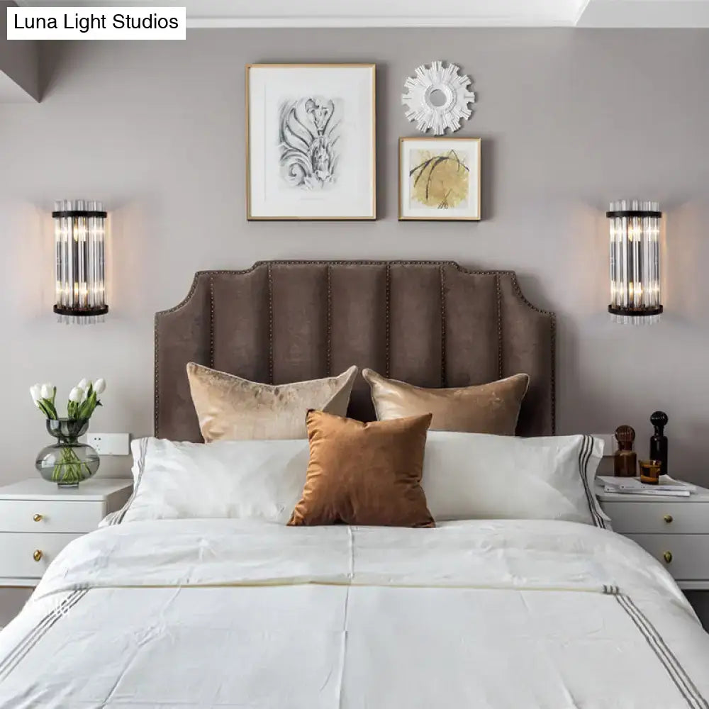 Black Gold Rod Wall Sconce