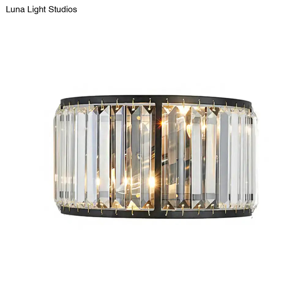 Gold Crystal Wall Sconce Black-Gold E12-E14