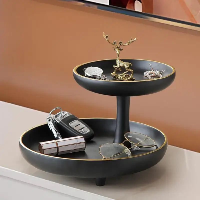 Black Gold Tray Table