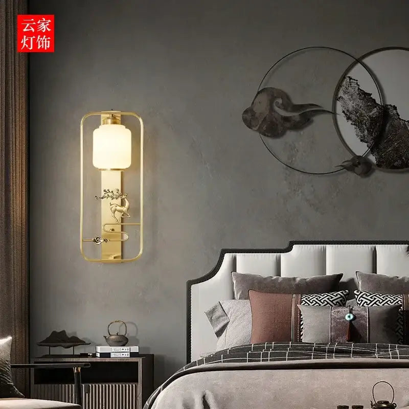 Black Gold Elk Sconce