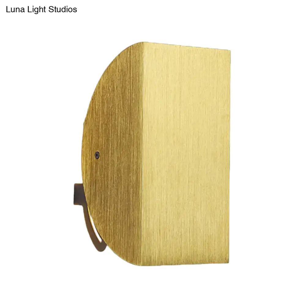 Black Gold Semicircle Wall Sconce