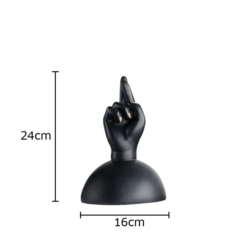 Black Gold Modern Abstract Resin Sculpture