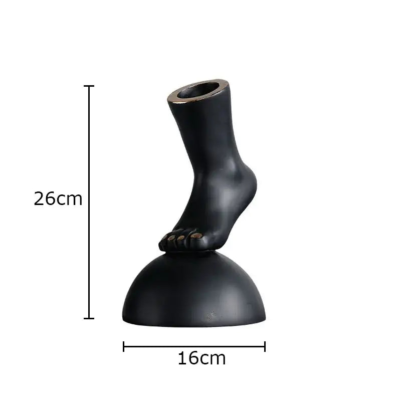 Black Gold Modern Abstract Resin Sculpture