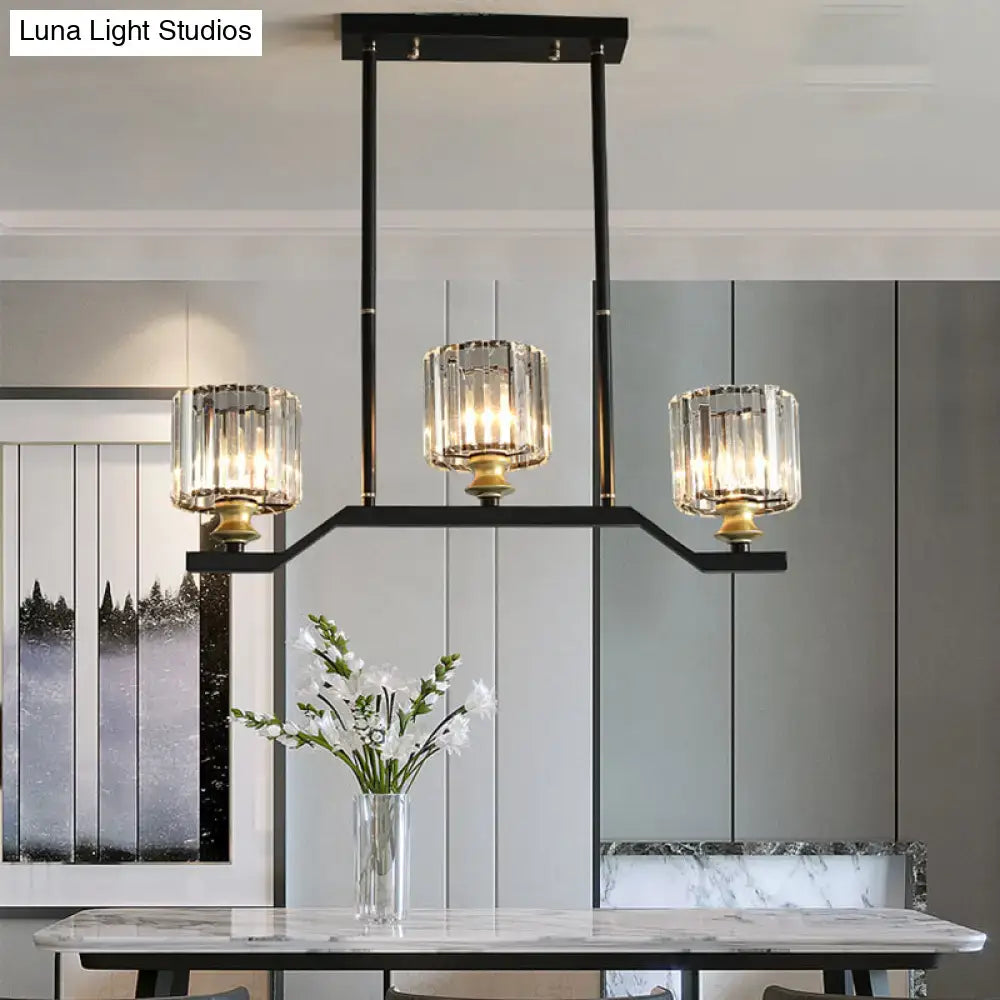 Crystal Black Island Pendant