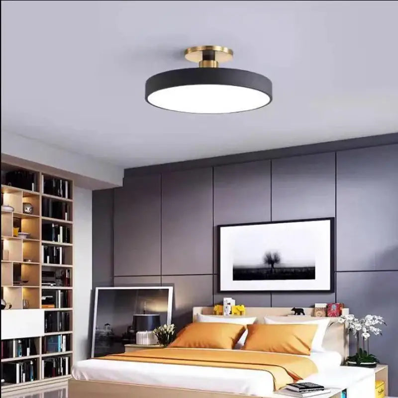 Black Circular Ceiling Light