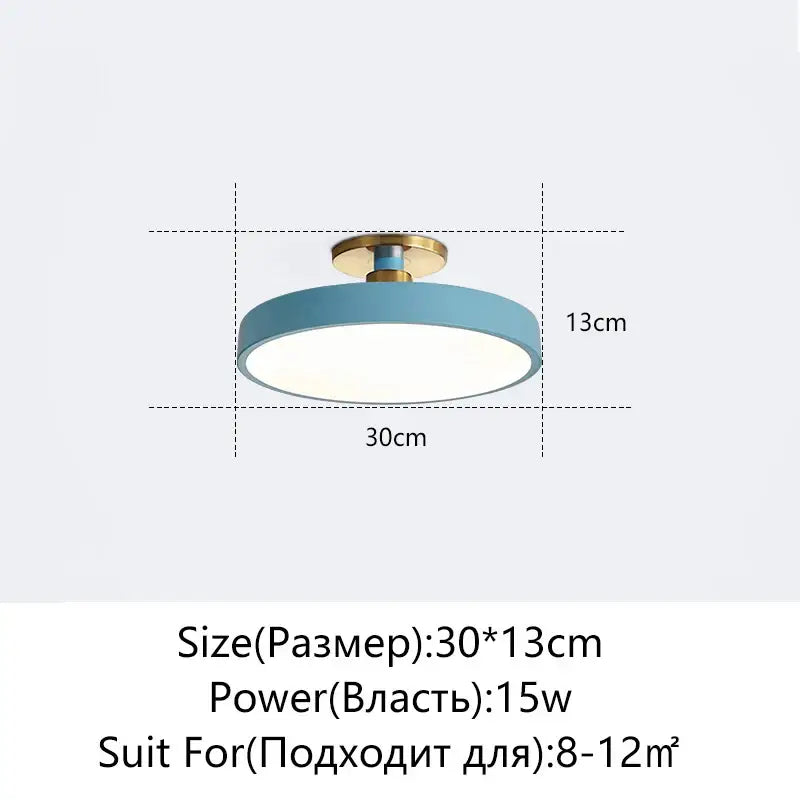 Black Circular Ceiling Light