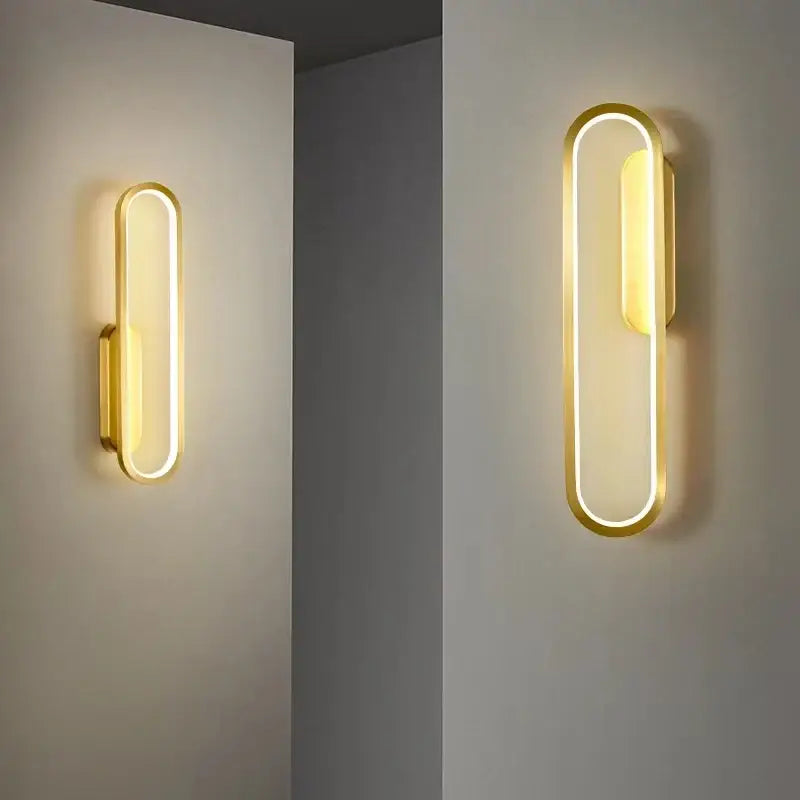 Black Gold Wall Light 60cm LED