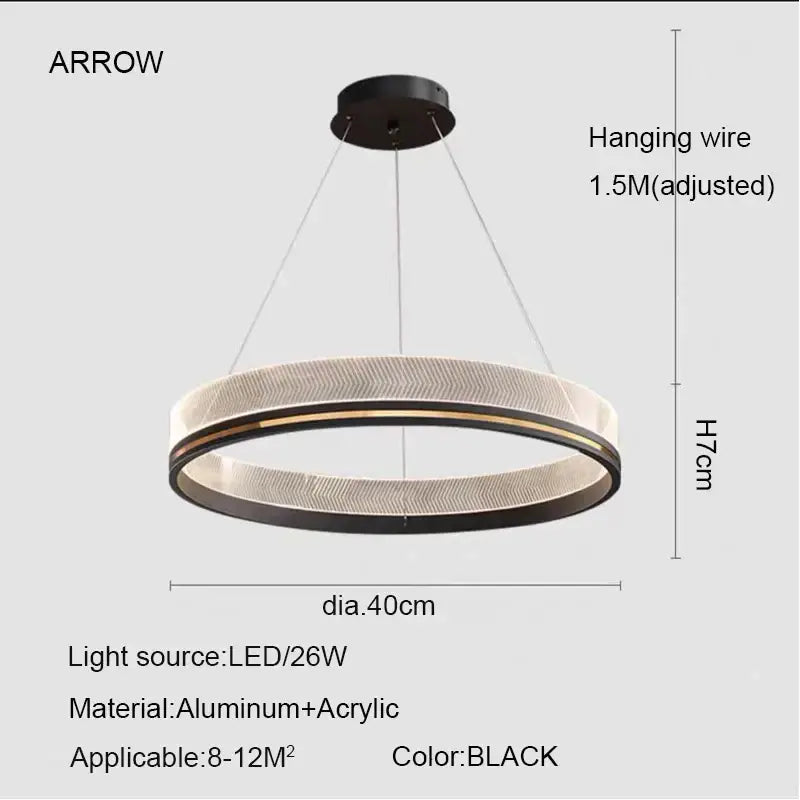 Black Gold Mesh Pendant Light