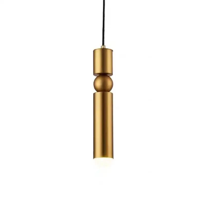 Black Gold Tube Pendant Lamp