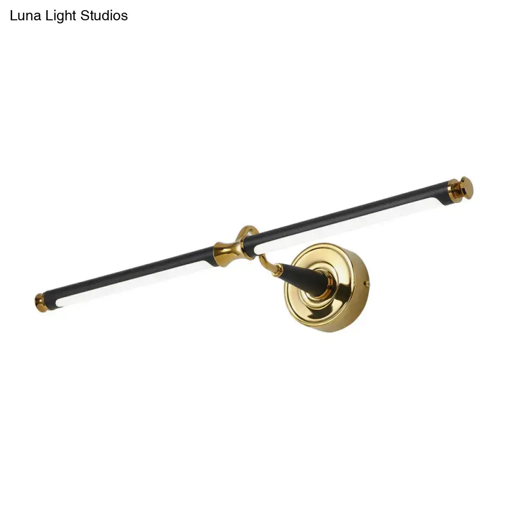Black LED Industrial Dimmable Vanity Sconce